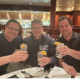 From left, Ed Olczyk, Keith Jones and Kenny Albert at dinner in Raleigh, N.C. on Wednesday.