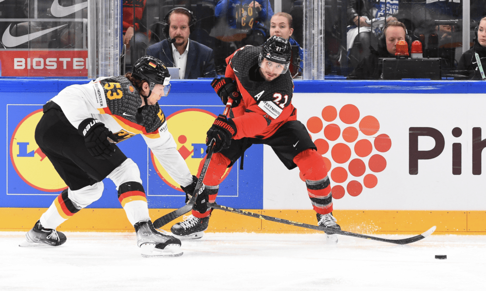 Canada's Scott Laughton in finals of World Championships vs. Germany