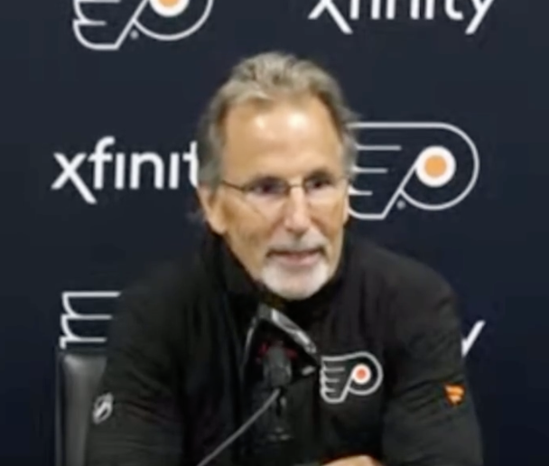 John Tortorella, Philadelphia Flyers. He talks to media at Flyers Training Camp.