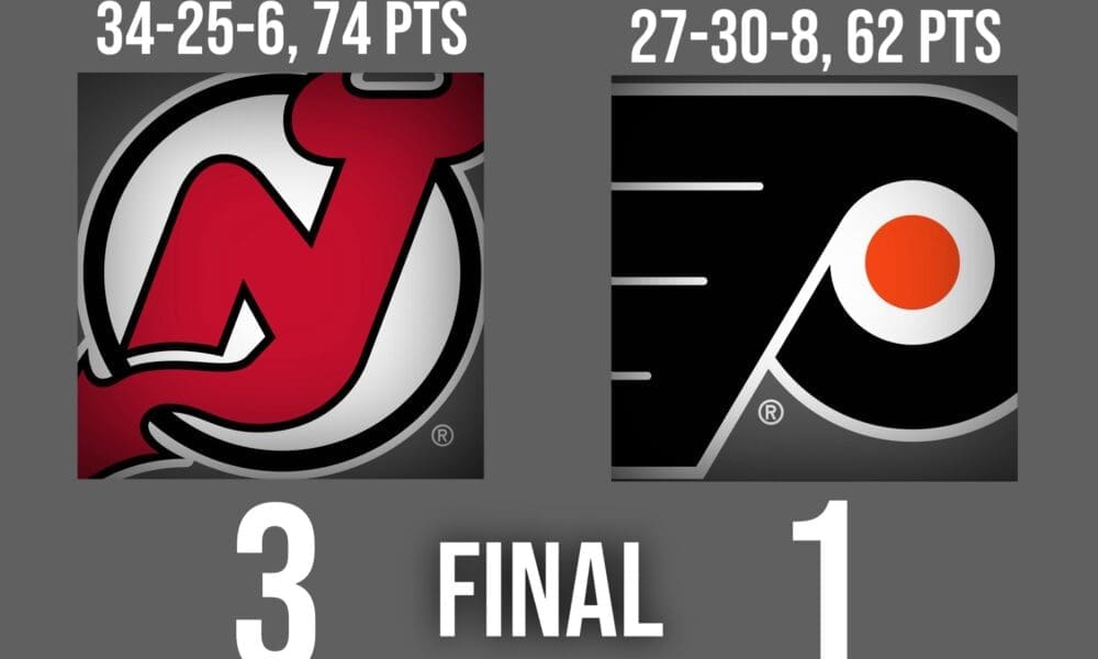 3-1 Devils vs Flyers