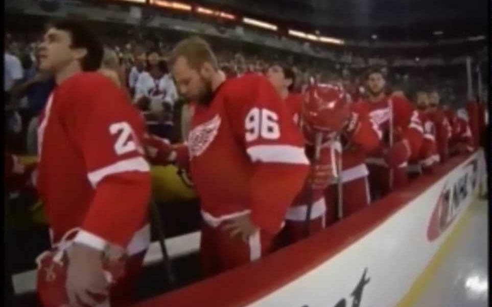 Red WIngs bench