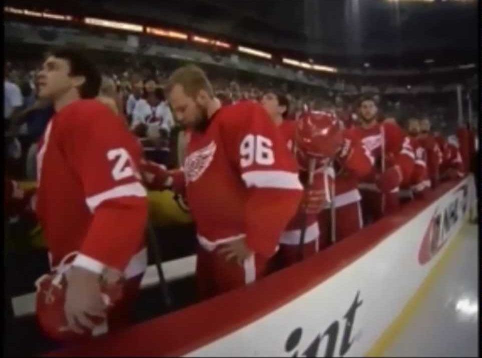 Red WIngs bench