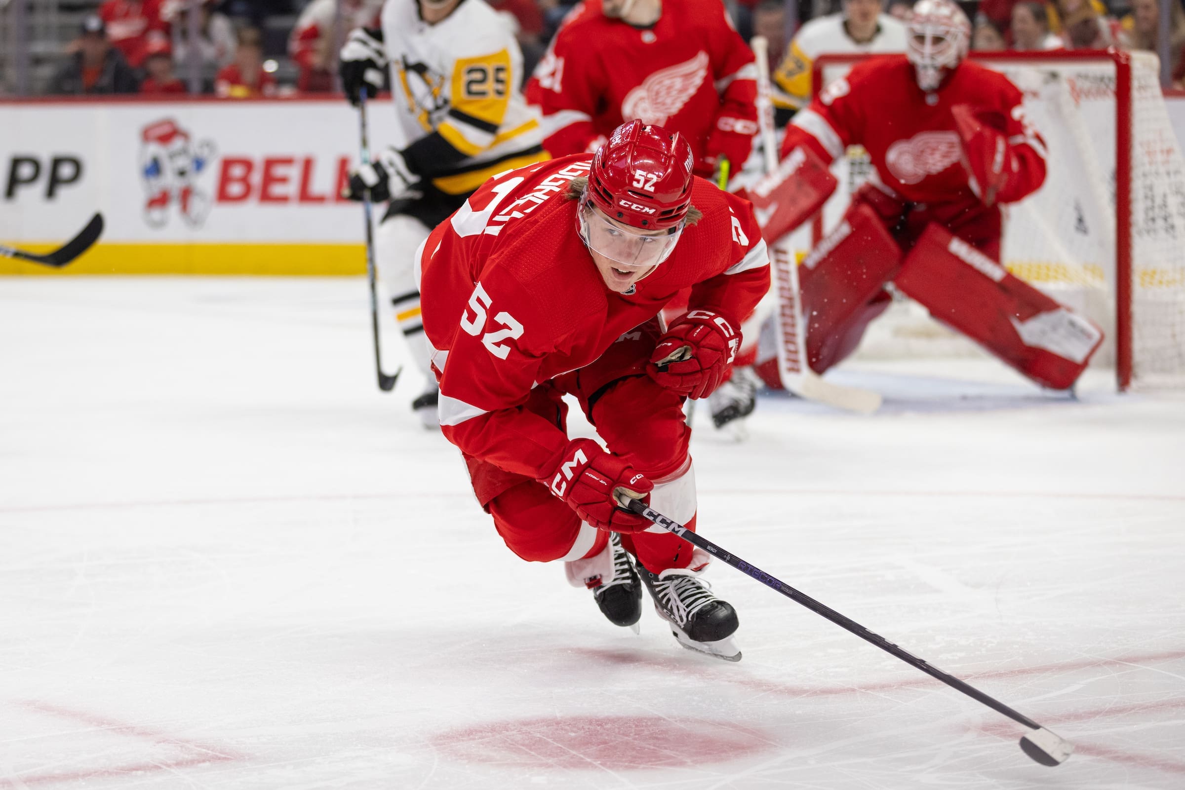 Moritz Seider skates in first Red Wings Development Camp