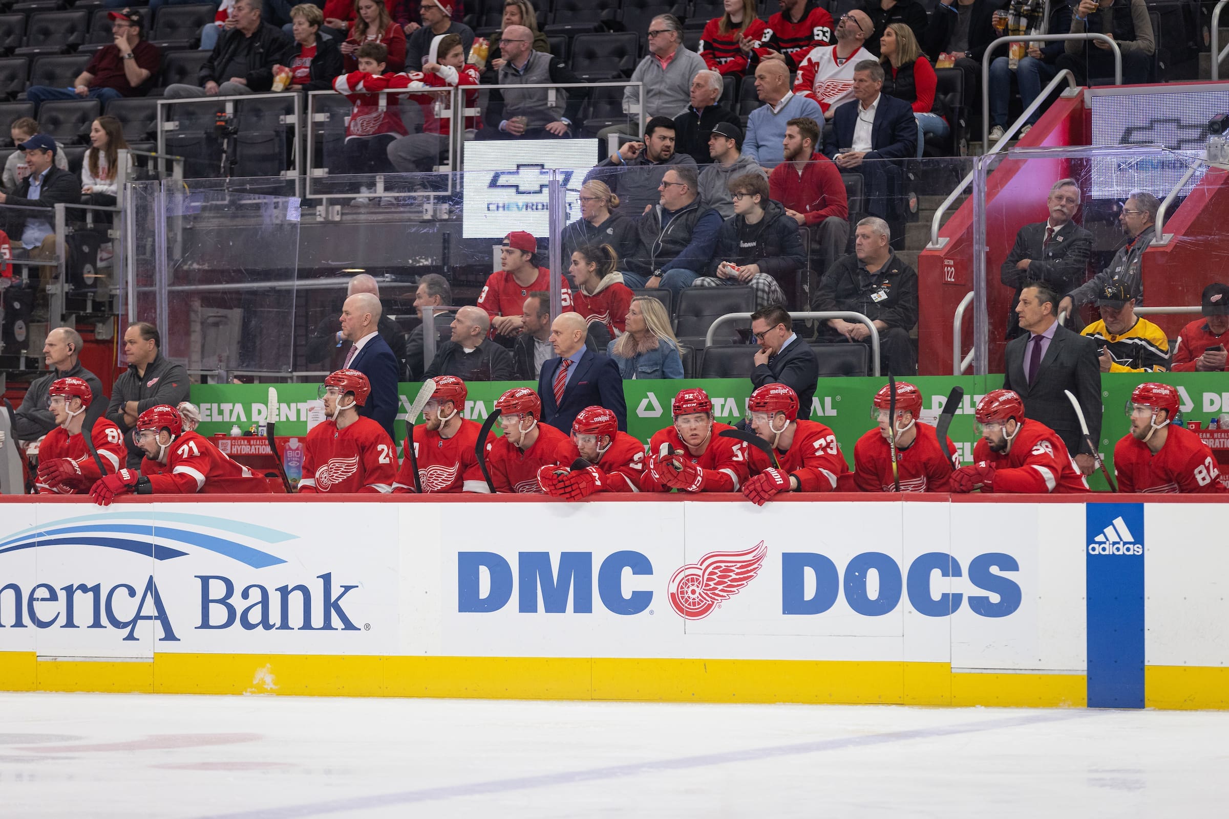 Red Wings bench