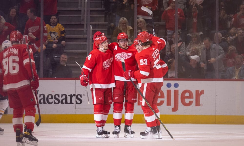 Red Wings celebrate