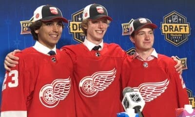 Red Wings draftees Andrew Gibson, Brady Cleveland, Trey Augustine.