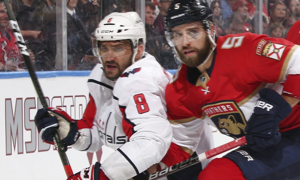 Capitals captain Alex Ovechkin and Panthers defenseman Aaron Ekblad