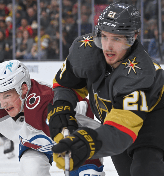 Brett Howden and Cale Makar Vegas Golden Knights Colorado Avalanche (Photo- Vegas Golden Knights via NHL.com)