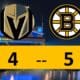 Vegas Golden Knights Lose Boston Bruins 5-4
