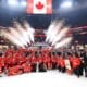 Team Canada poses for championship photo after winning 4 Nation Face-Off Tournament (Photo/Screenshot- NHL via Twitter)