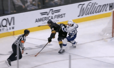 Emil Lilleberg Hit on Tomáš Hertl (Photo/Screenshot- SinBin.vegas via Twitter)