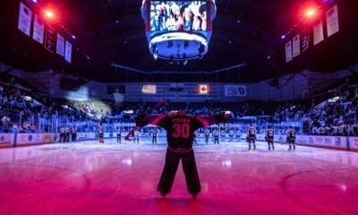 Milwaukee Admirals goalie Yaroslav Askarov before game three of Calder Cup Playoffs