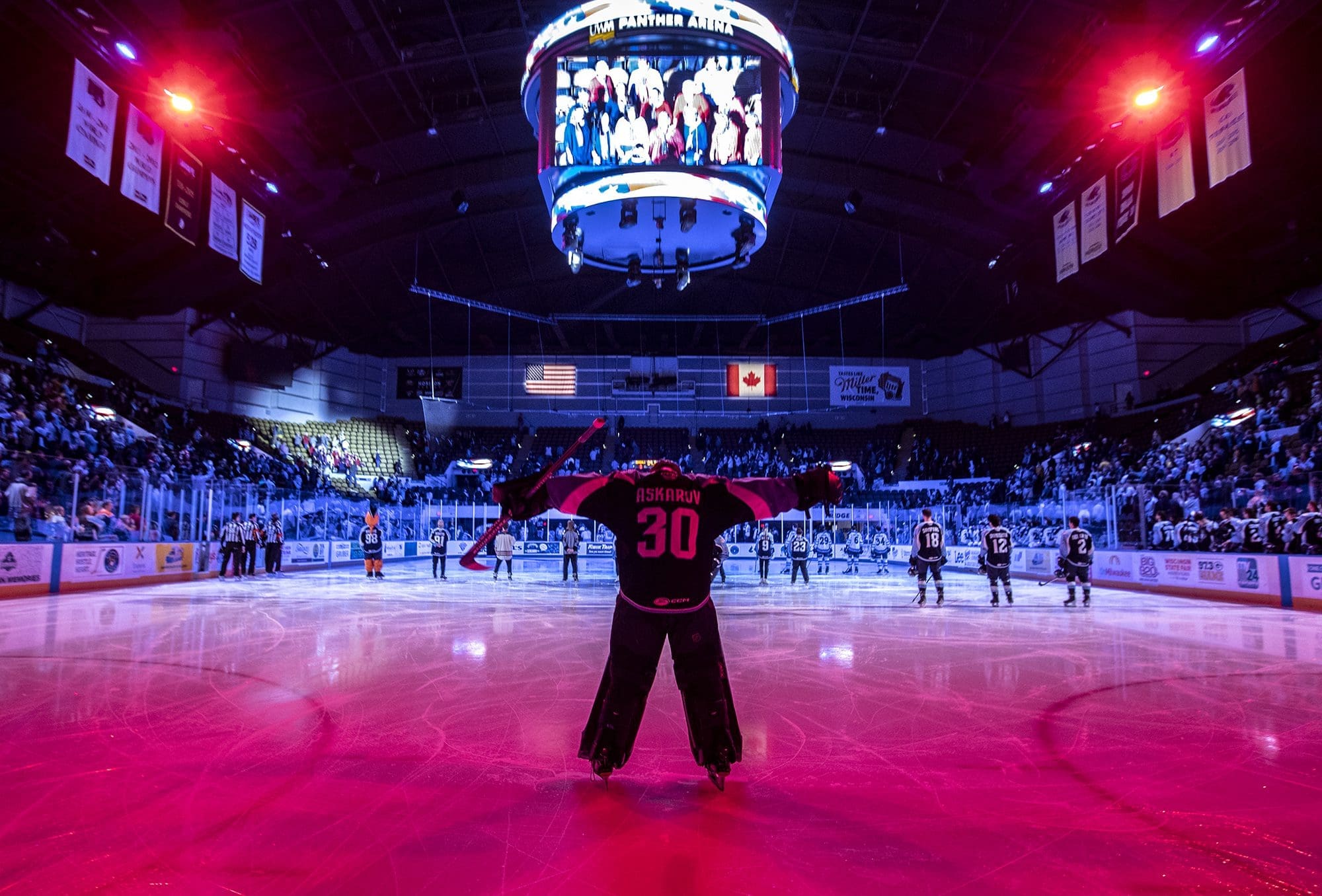 Milwaukee Admirals goalie Yaroslav Askarov before game three of Calder Cup Playoffs