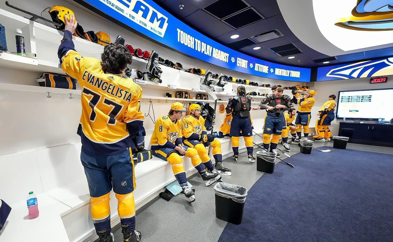 Predators locker room