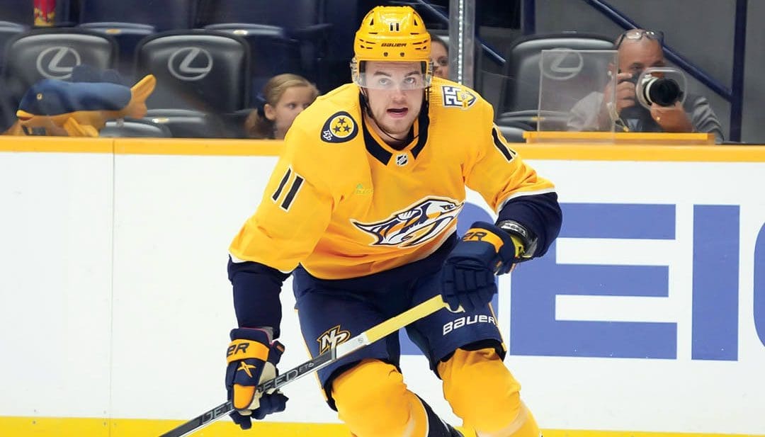 Nashville Predators forward Samuel Fagemo