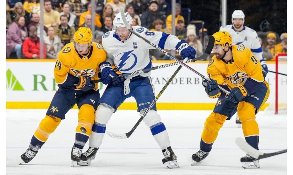 Photo from Nashville's game against the Tampa Bay Lightning on Thursday, Dec. 7, 2023 at Bridgestone Arena. Photos by John Russell/Nashville Predators.