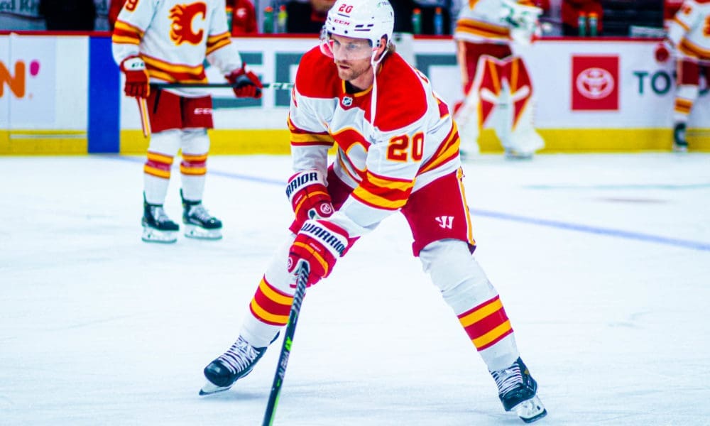 Calgary Flames Blake Coleman scored his second goal of the season