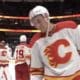 Calgary Flames celebrate road win over Anaheim Ducks