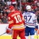 Jonathan Huberdeau and Connor McDavid in the Battle of Alberta