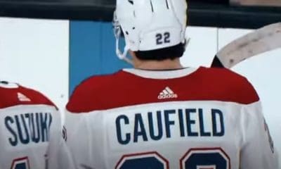 Montreal Canadiens forwards Nick Suzuki and Cole Caufield