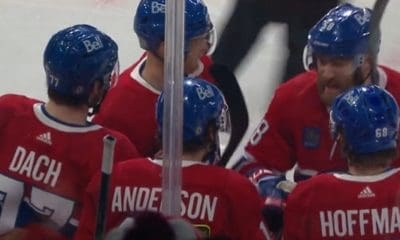 Canadiens players Dach Hoffman Anderson
