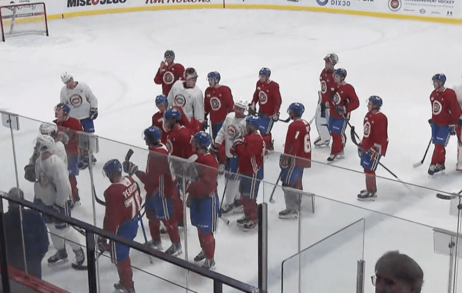 Montreal Canadiens scrimmage