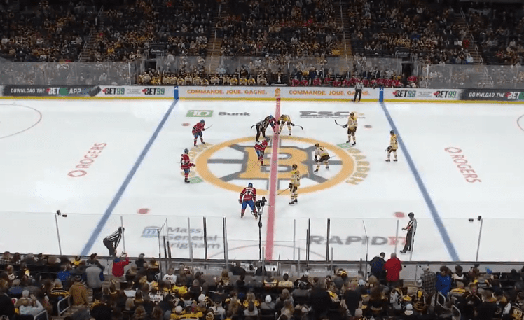 Montreal canadiens versus Boston Bruins