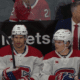 Montreal Canadiens forward Sean Monahan and Cole Caufield