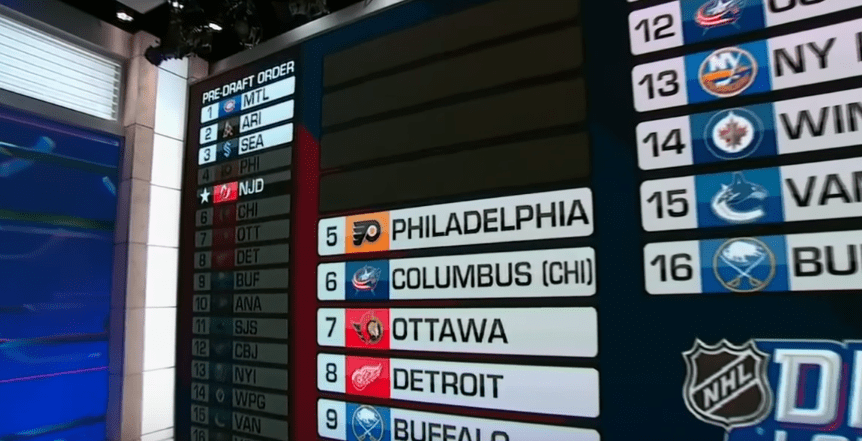 montreal canadiens draft odds