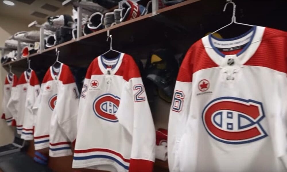 montreal canadiens generic jersey picture locker room