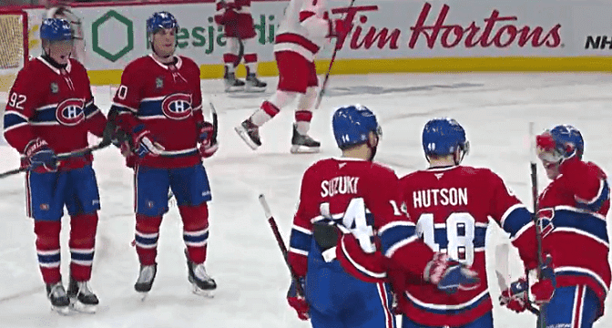 montreal canadiens hutson suzuki slafkovsky laine caufield