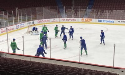 Vancouver Canucks practice