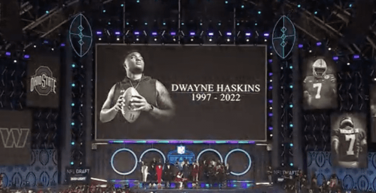 Steelers Dwayne Haskins NFL Draft Moment of Silence