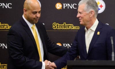 Steelers general manager Omar Khan and Rooney