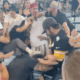 Pittsburgh Steelers fans fight Jaguars fans