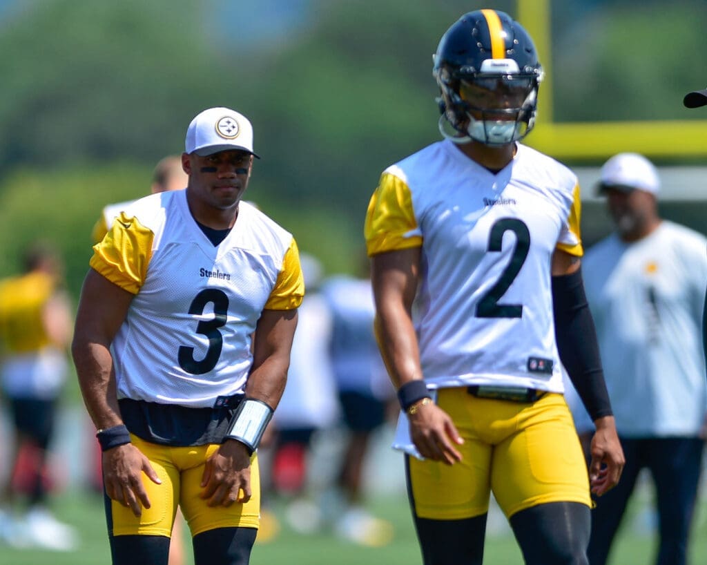 Pittsburgh Steelers QBs Russell Wilson Justin Fields