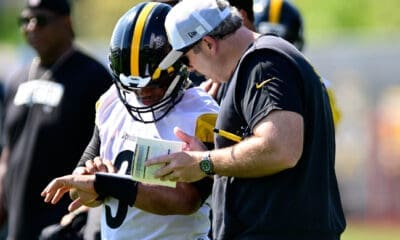 Pittsburgh Steelers Quarterback Russel Wilson and Offensive Coordinator Arthur Smith