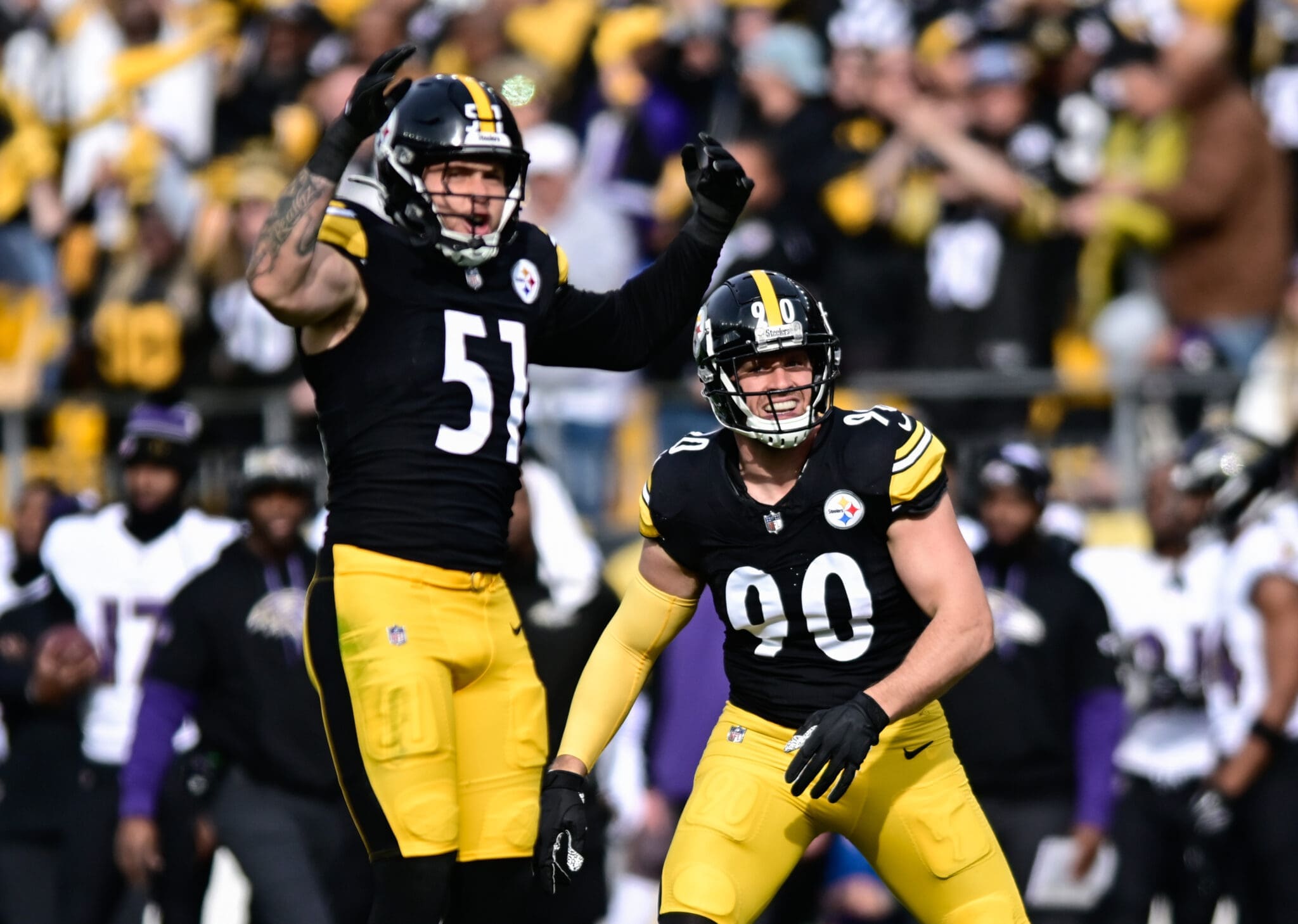 Pittsburgh Steelers T.J. Watt Baltimore Ravens Nick Herbig