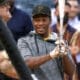 Pittsburgh Pirates first-round draft selection Termarr Johnson waits his turn in the batting cage after signing his contract with the team, before the Pirates' baseball game against the Philadelphia Phillies in Pittsburgh, Friday, July 29, 2022.(AP Photo/Gene J. Puskar)