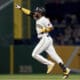 Pittsburgh Pirates outfielder Joshua Palacios rounds the bases after hitting a three-run home run off St. Louis Cardinals starting pitcher Drew Rom in the fourth inning of a baseball game in Pittsburgh, Monday, Aug. 21, 2023. (AP Photo/Matt Freed)