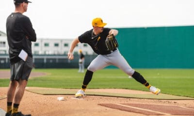 Pirates' 2023 first overall pick Paul Skenes takes the mound in Spring Training.