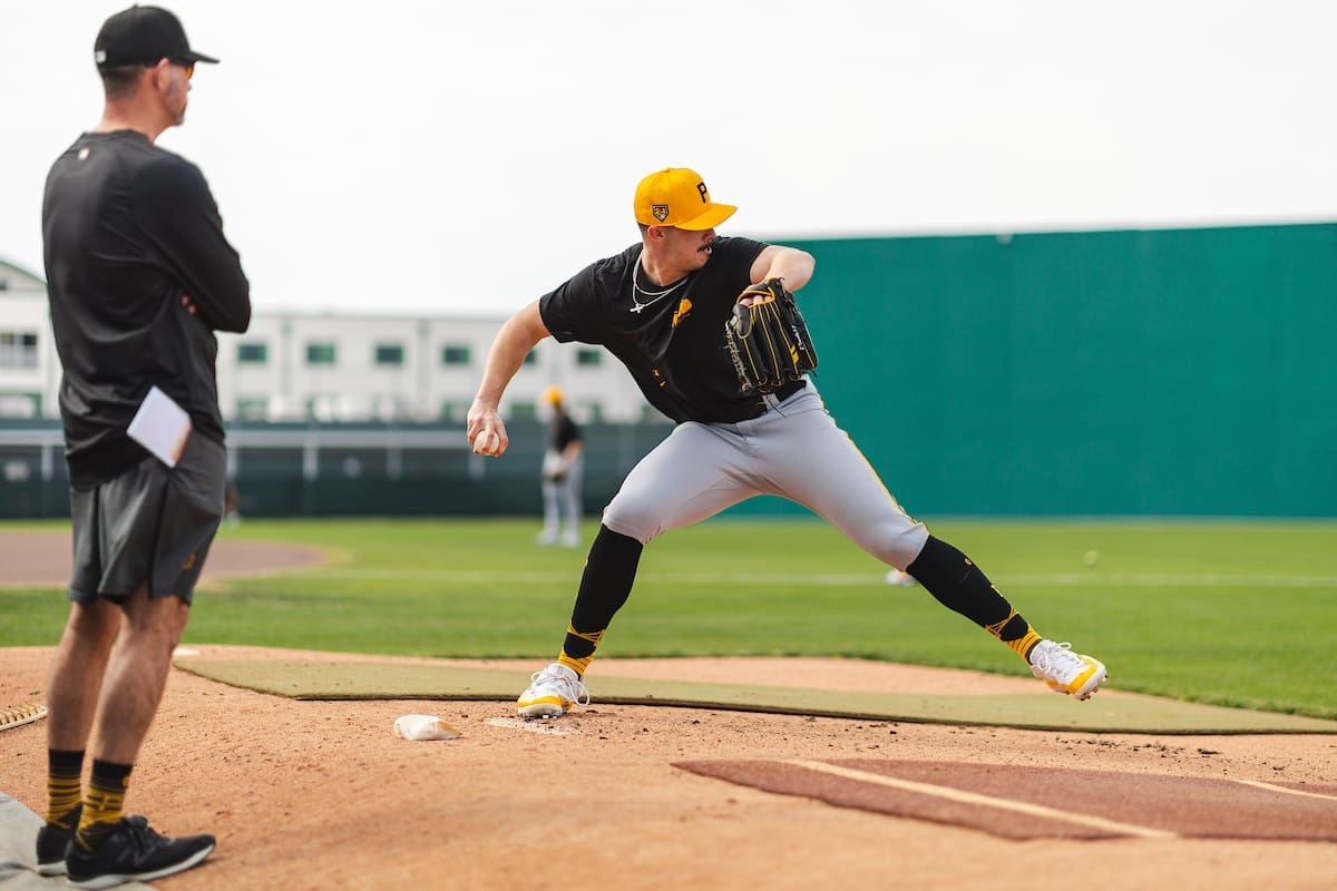 Pirates' 2023 first overall pick Paul Skenes takes the mound in Spring Training.