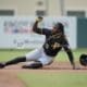 Pittsburgh Pirates Oneil Cruz (15) steals second during a Spring Training baseball game against the Baltimore Orioles on February 29, 2024 at Ed Smith Stadium in Sarasota, Florida. (Mike Janes/Four Seam Images via AP)