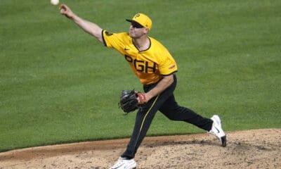 Pittsburgh Pirates relief pitcher Daulton Jefferies delivers during the ninth inning of the team's baseball game against the Tampa Bay Rays in Pittsburgh, Friday, June 21, 2024. The Rays won 10-3. (AP Photo/Gene J. Puskar)