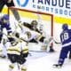 Boston Bruins Jaroslav Halak can't make save