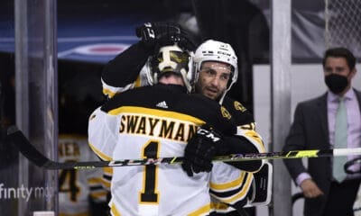 boston-bruins-jeremy-swayman-patrice-bergeron