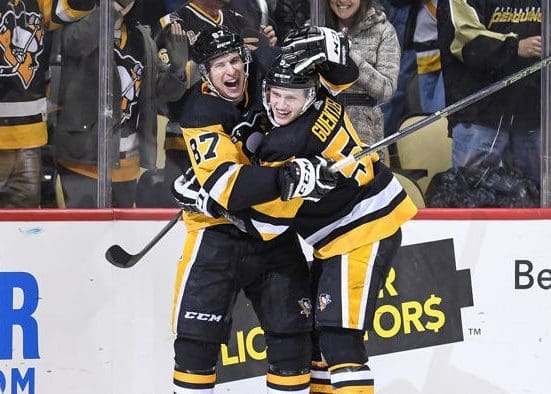 Pittsburgh Penguins Sidney Crosby and Jake Guentzel