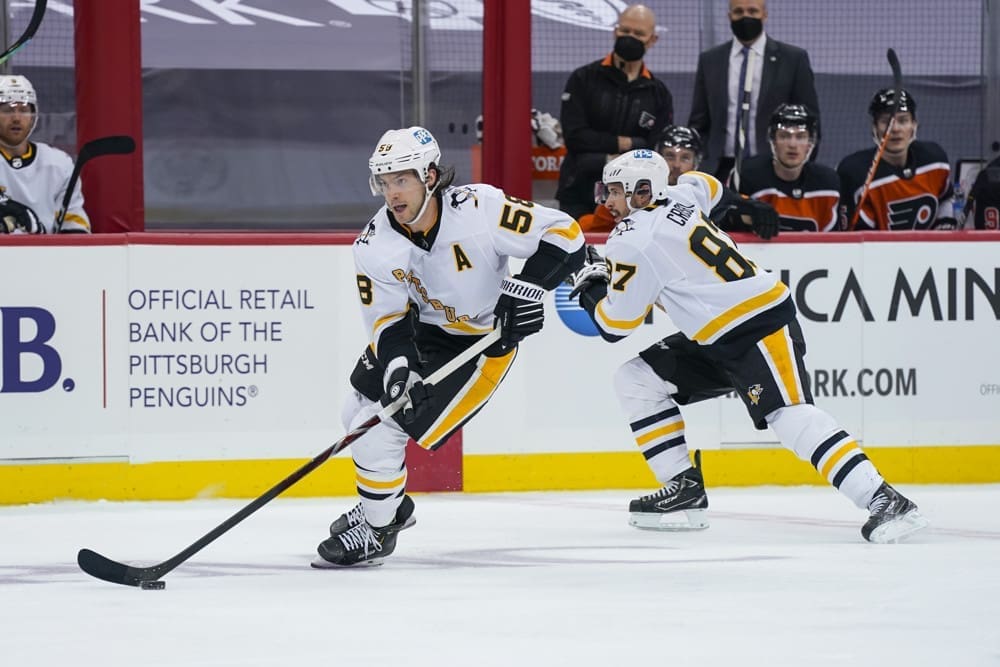 Pittsburgh Penguins Kris Letang and Sidney Crosby