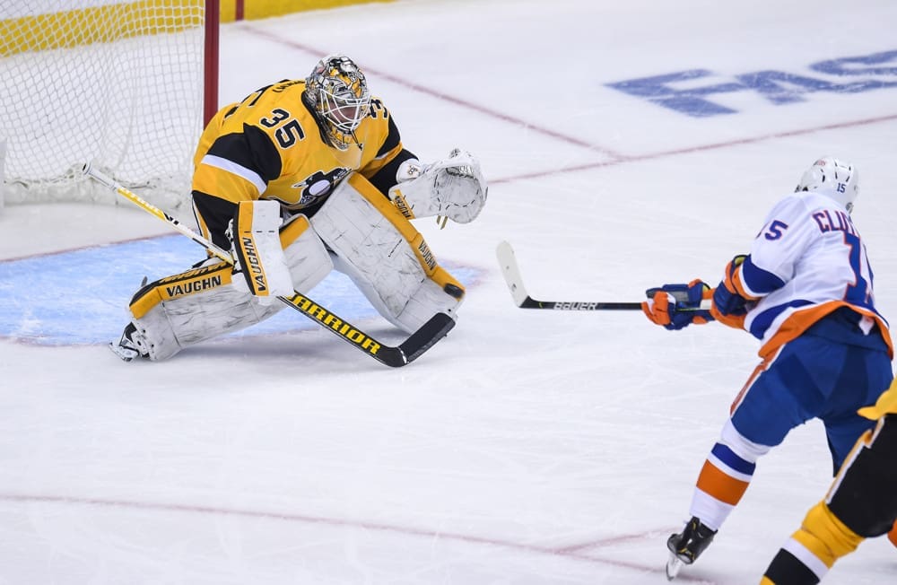 Pittsburgh Penguins Tristan Jarry, New York Islanders