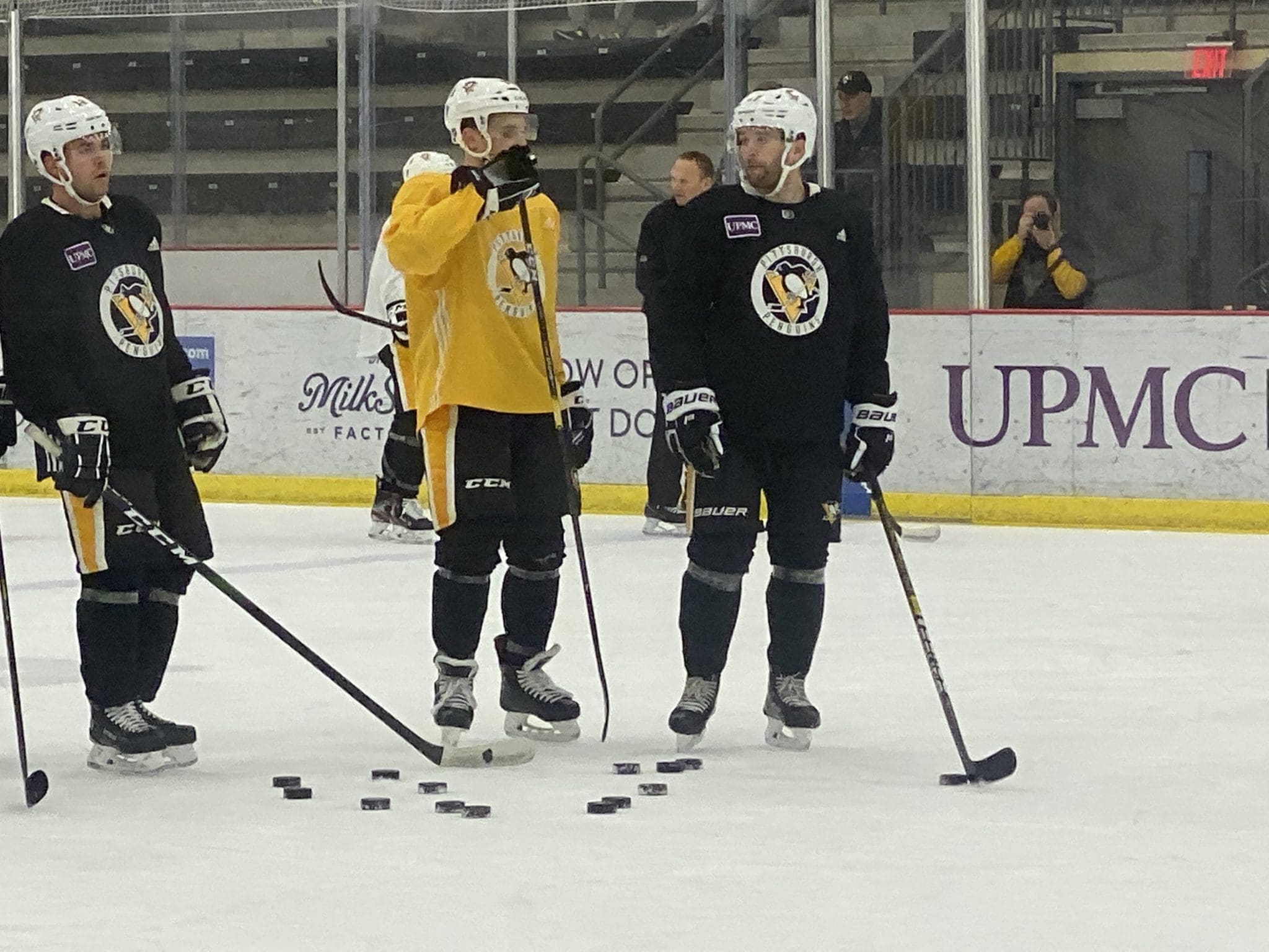Pittsburgh Penguins Practice Bryan Rust, Brandon Tanev